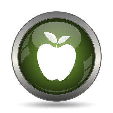 Elma simgesi. Beyaz arka plan üzerinde Internet düğmesi.