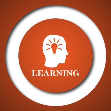 Öğrenme simgesi. Beyaz arka plan üzerinde Internet düğmesi.