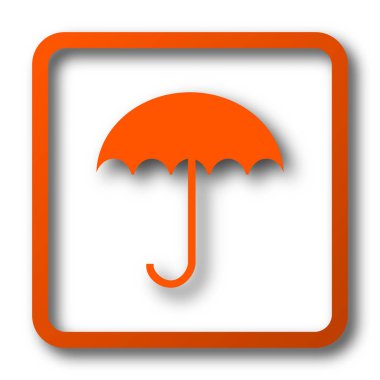 Şemsiye simgesi. Beyaz arka plan üzerinde Internet düğmesi