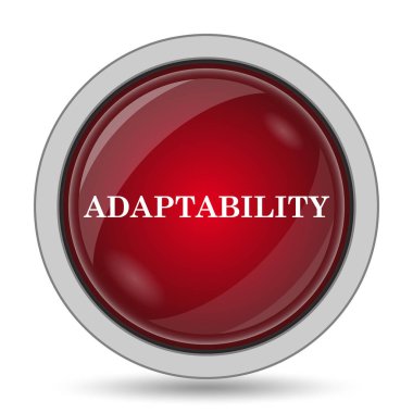 Adaptasyon simgesi. Beyaz arka plan üzerinde Internet düğmesi