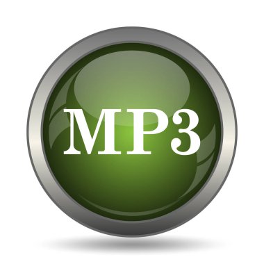 MP3 simgesi. Beyaz arka plan üzerinde Internet düğmesi.