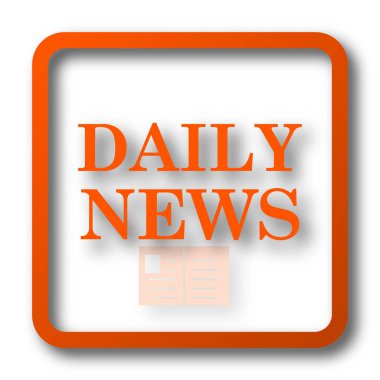 Günlük haber simgesi. Beyaz arka plan üzerinde Internet düğmesi