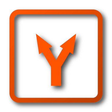 Split ok simgesi. Beyaz arka plan üzerinde Internet düğmesi