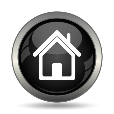 Ev simgesini. Beyaz arka plan üzerinde Internet düğmesi.