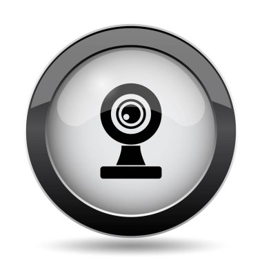 Webcam kutsal kişilerin resmi. Beyaz arka plan üzerinde Internet düğmesi