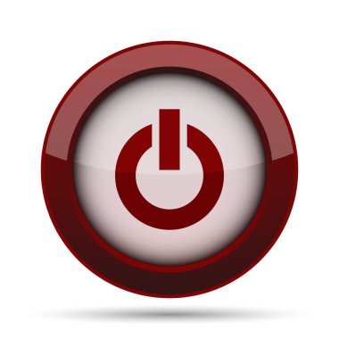Güç düğmesi simgesi. Beyaz arka plan üzerinde Internet düğmesi.