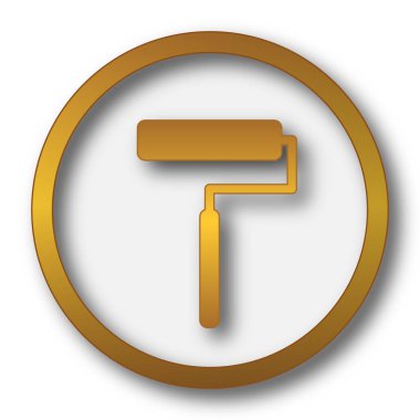 Silindir simgesi. Beyaz arka plan üzerinde Internet düğmesi