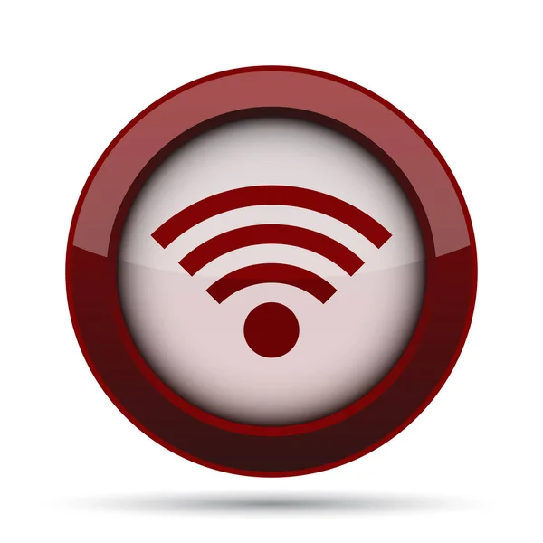 無線標識アイコン 白い背景の上のインター ネット ボタン — ストック写真