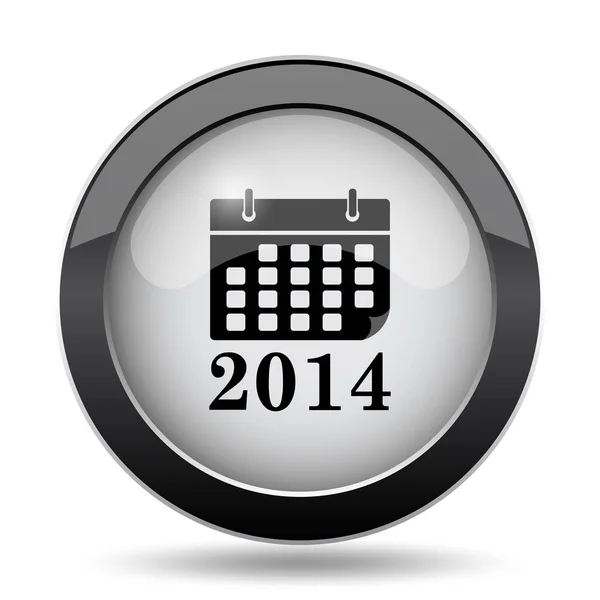Icono Del Calendario 2014 Botón Internet Sobre Fondo Blanco — Foto de Stock