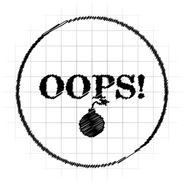 Oops Icon Internet Button White Background — Stock Photo, Image