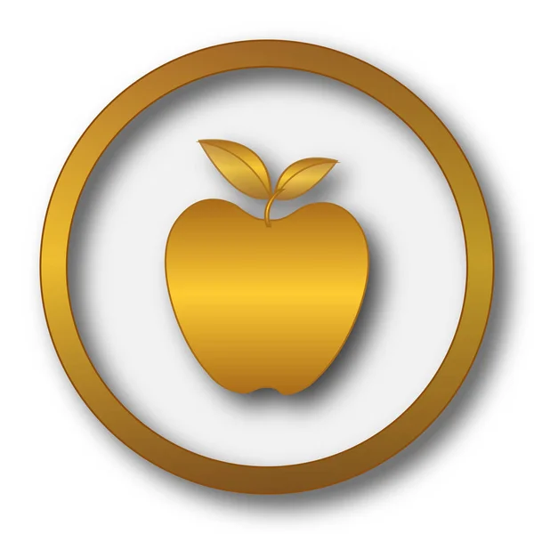 Ikonę Apple Przycisk Internet Białym Tle — Zdjęcie stockowe