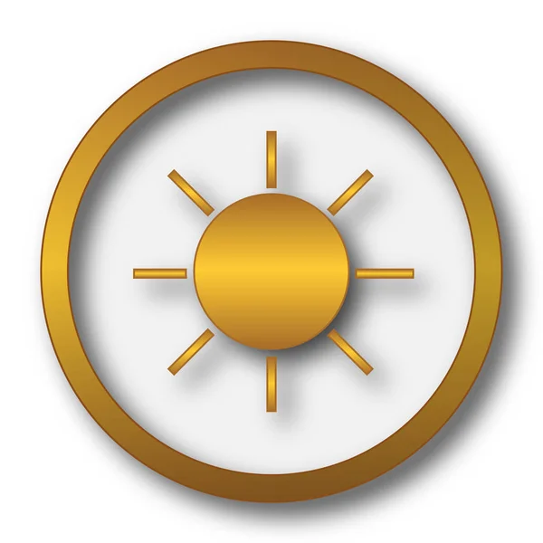 Sonnensymbol Internet Taste Auf Weißem Hintergrund — Stockfoto