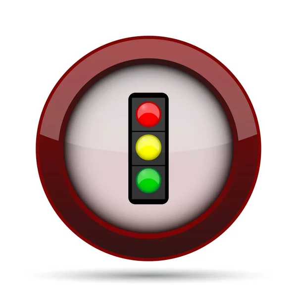 Traffic light icon. Internet button on white background.