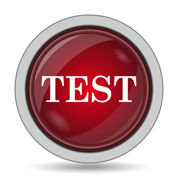 Ícone Teste Botão Internet Fundo Branco — Fotografia de Stock