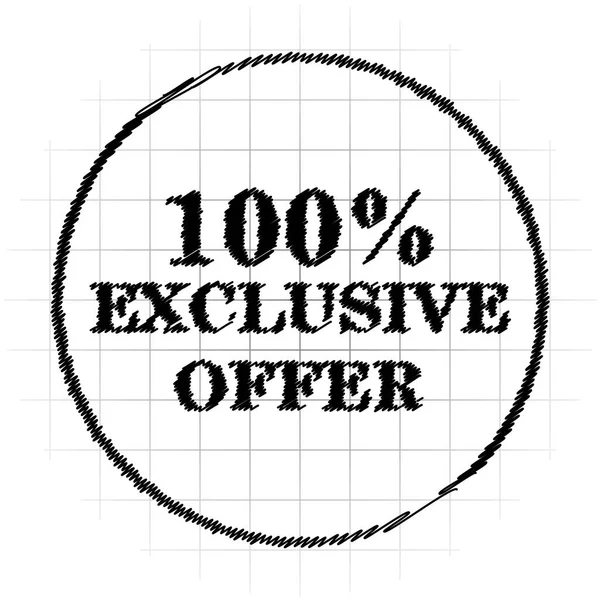 100% exclusive offer icon. Internet button on white background