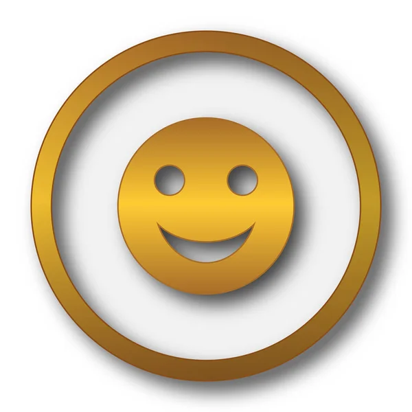 Smiley Icon Internet Button White Background — Stock Photo, Image