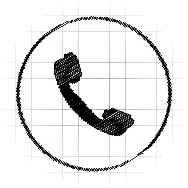 Ikona Telefonu Internet Tlačítko Bílém Pozadí — Stock fotografie