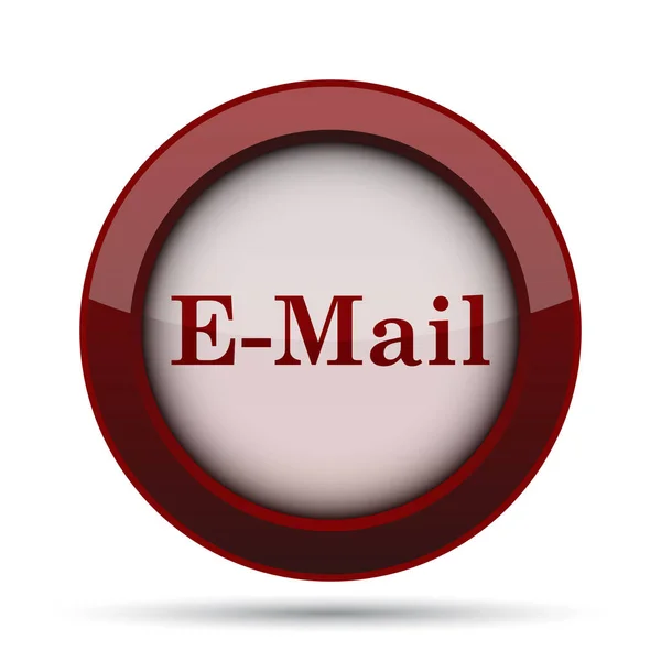 Ikona Wiadomości Mail Przycisk Internet Białym Tle — Zdjęcie stockowe