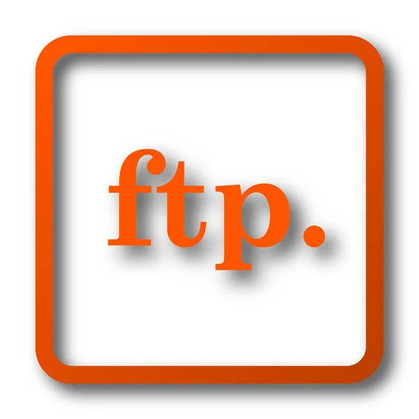 Ftp Icona Pulsante Internet Sfondo Bianco — Foto Stock