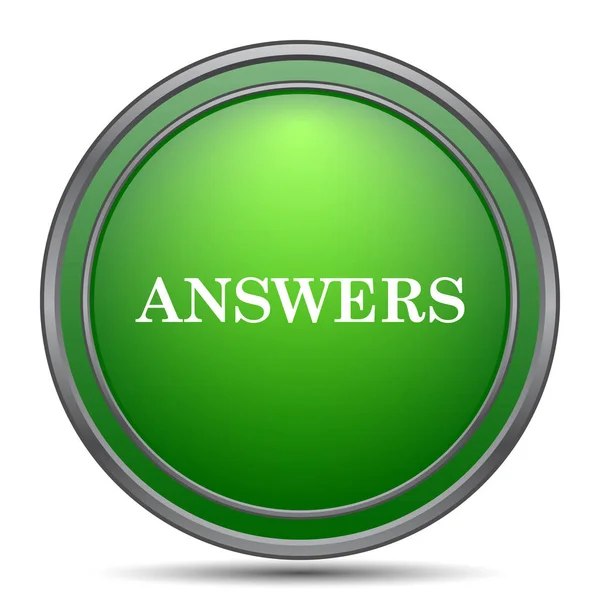 Answers Icon Internet Button White Background — Stock Photo, Image