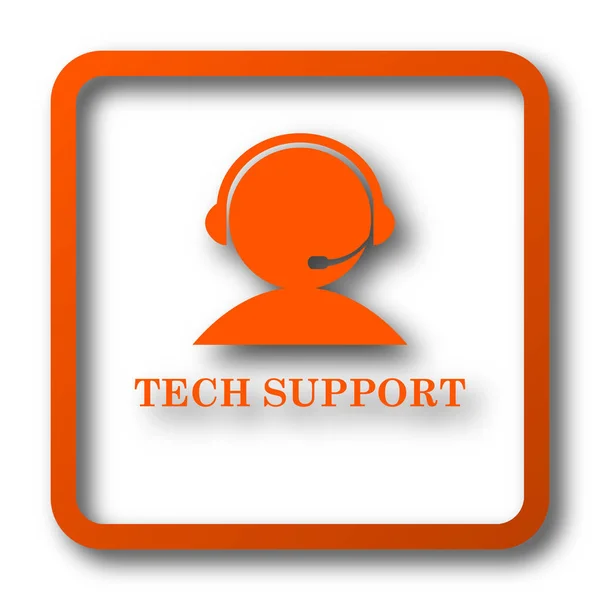 Tech Support Ikoontje Internet Knop Witte Achtergrond — Stockfoto