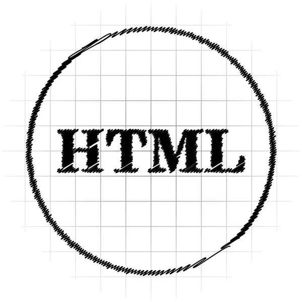 Html Ikonen Internet Knappen Vit Bakgrund — Stockfoto