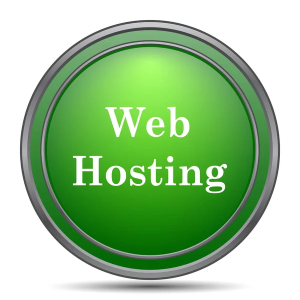 Web Hosting Pictogram Internet Knop Witte Achtergrond — Stockfoto