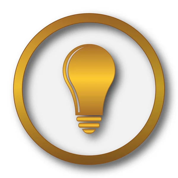 Light Bulb Idea Icon Internet Button White Background — Stock Photo, Image
