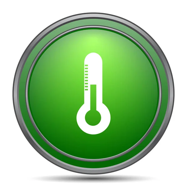 Ikonę Termometr Przycisk Internet Białym Tle — Zdjęcie stockowe
