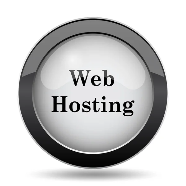 Web Hosting Pictogram Internet Knop Witte Achtergrond — Stockfoto