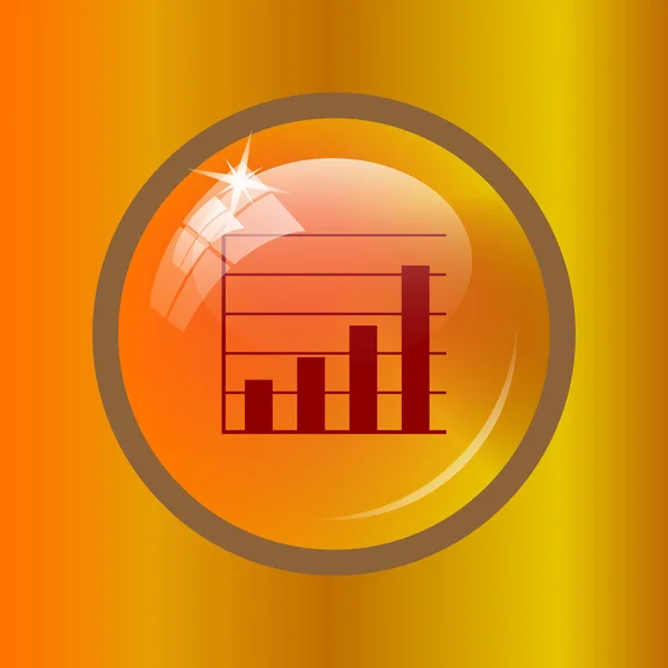 Chart Bars Icon Internet Button Colored Background — Stock Photo, Image