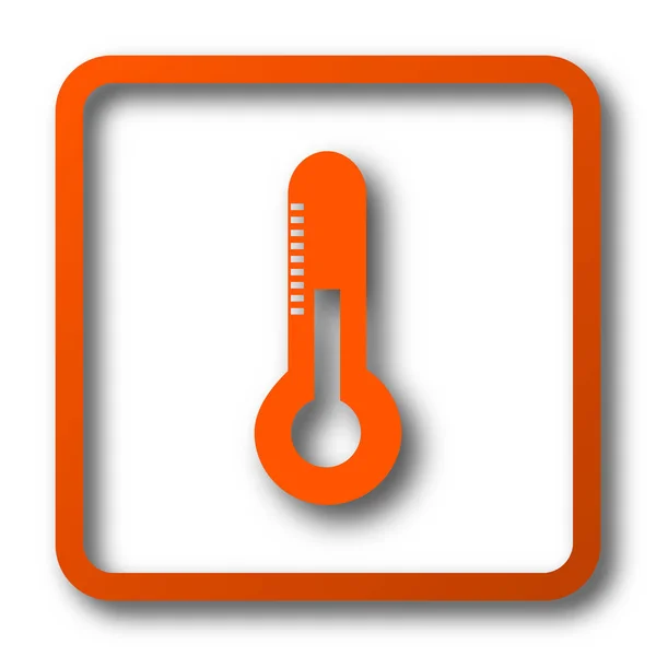 Thermometer Pictogram Internet Knop Witte Achtergrond — Stockfoto