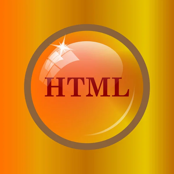Ikona Jazyka Html Internet Tlačítko Barevném Pozadí — Stock fotografie