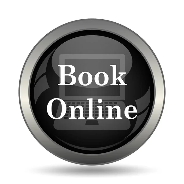 本のオンライン アイコン 白い背景の上のインター ネット ボタン — ストック写真