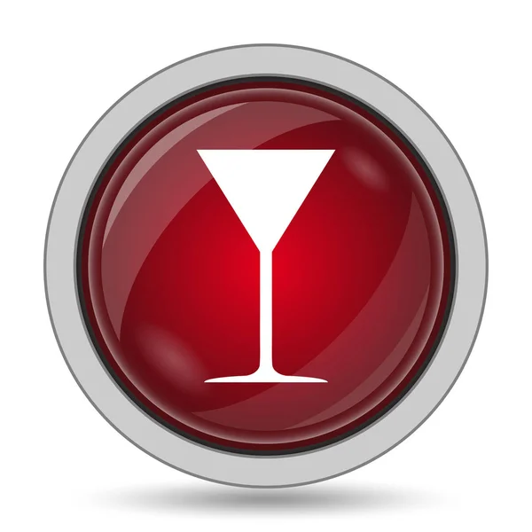 Martini Glass Icon Internet Button White Background — Stock Photo, Image