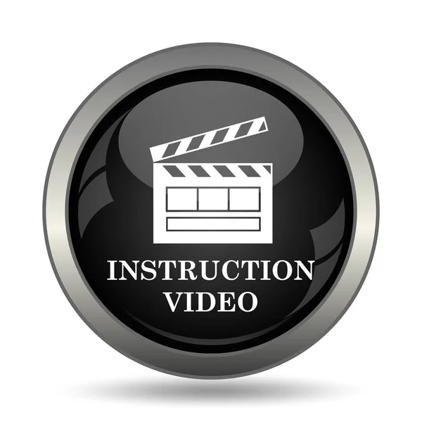 Ícone de vídeo de instruções — Fotografia de Stock
