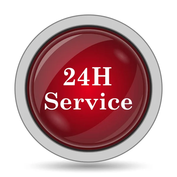 24H Service Icon Internet Button White Background — Stock Photo, Image