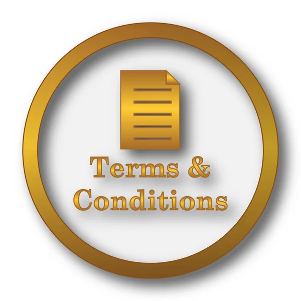 Terms Conditions Icon Internet Button White Background — Stock Photo, Image