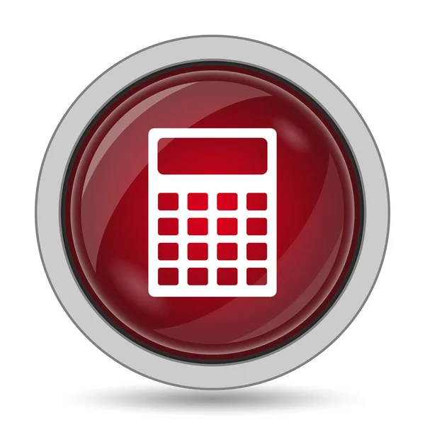 Calculator Icon Internet Button White Background — Stock Photo, Image