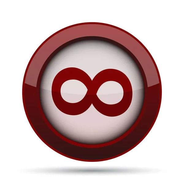 Infinity sign icon. Internet button on white background.