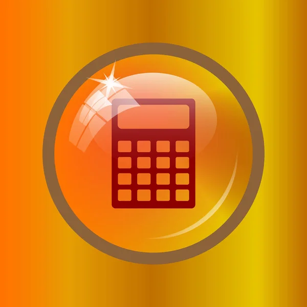 Calculator Icon Internet Button Colored Background — Stock Photo, Image