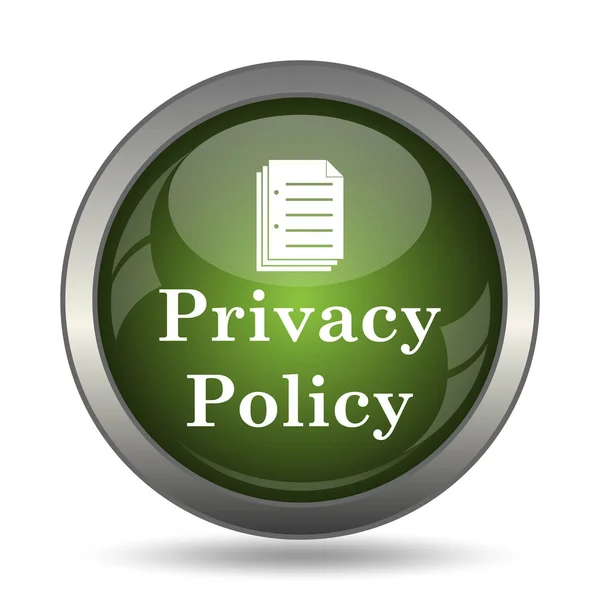 プライバシー ポリシー アイコン 白い背景の上のインター ネット ボタン — ストック写真