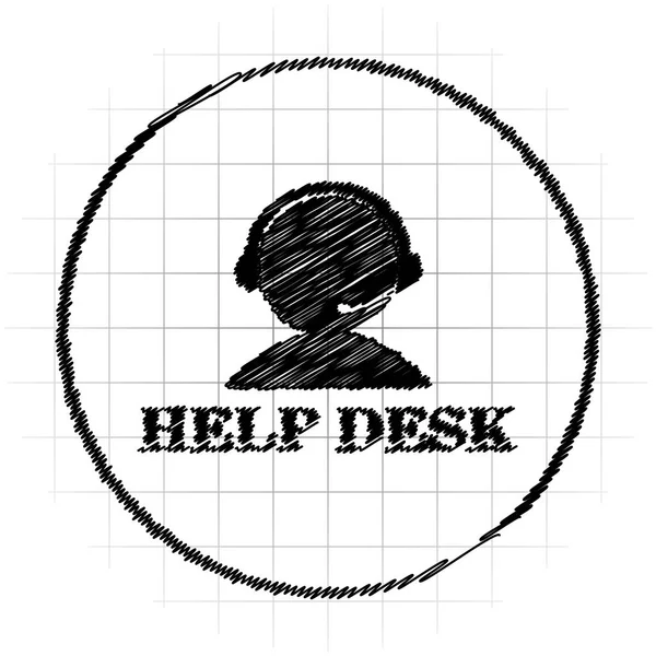 Icône Helpdesk Bouton Internet Sur Fond Blanc — Photo