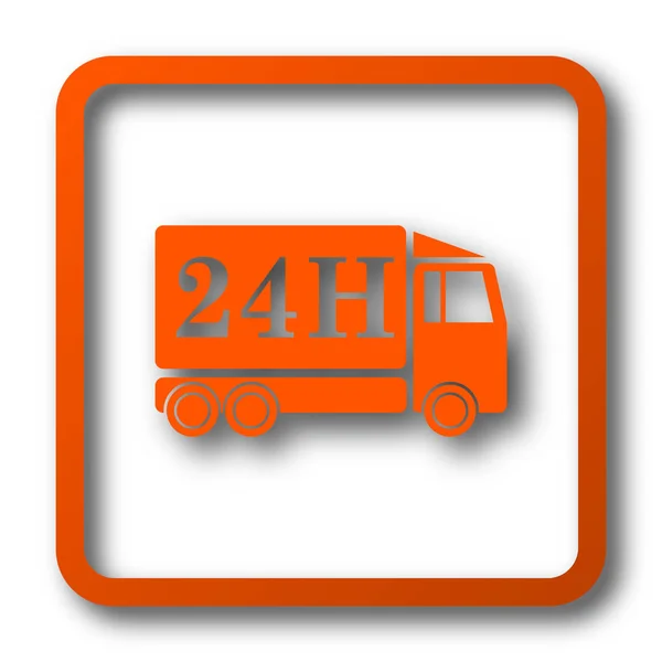 24H Lieferwagen Ikone Internet Taste Auf Weißem Hintergrund — Stockfoto