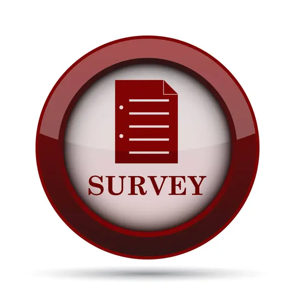 Survey Icon Internet Button White Background — Stock Photo, Image