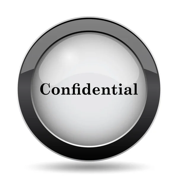 Confidential Icon Internet Button White Background — Stock Photo, Image