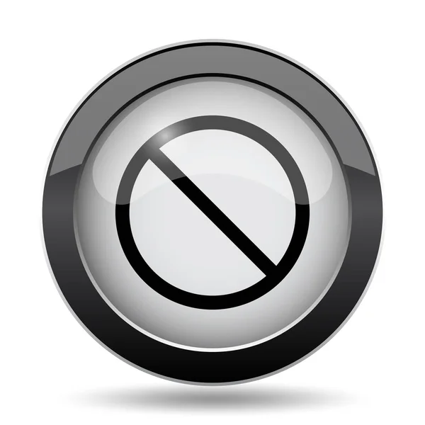 Запретная Икона Кнопка Интернет Белом Фоне — стоковое фото