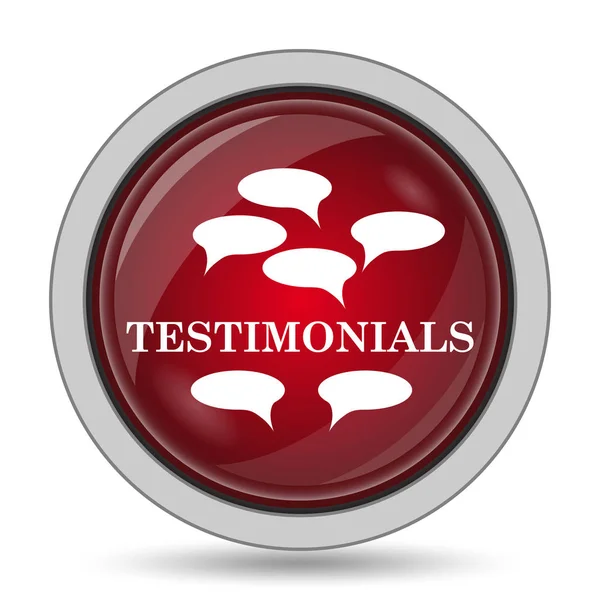 Testimonials Icon Internet Button White Background — Stock Photo, Image