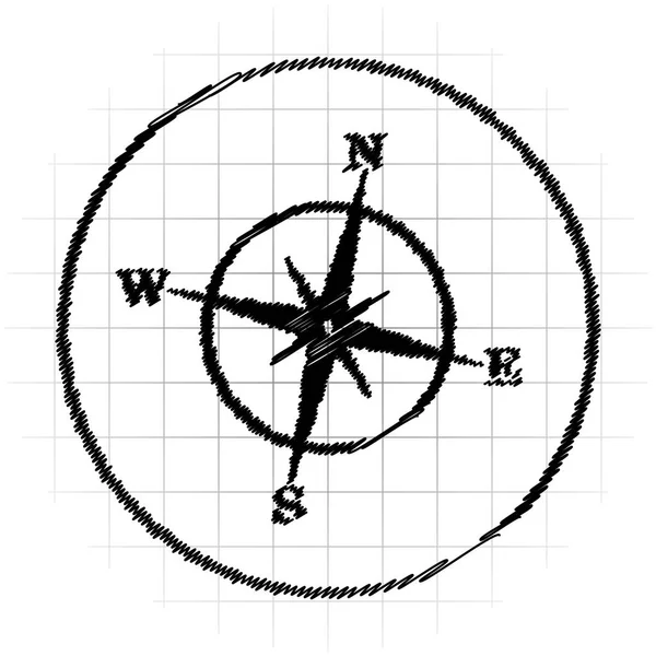 コンパスのアイコン 白い背景の上のインター ネット ボタン — ストック写真