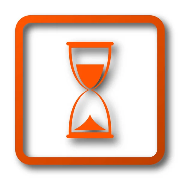 Hourglass Icon Internet Button White Background — Stock Photo, Image